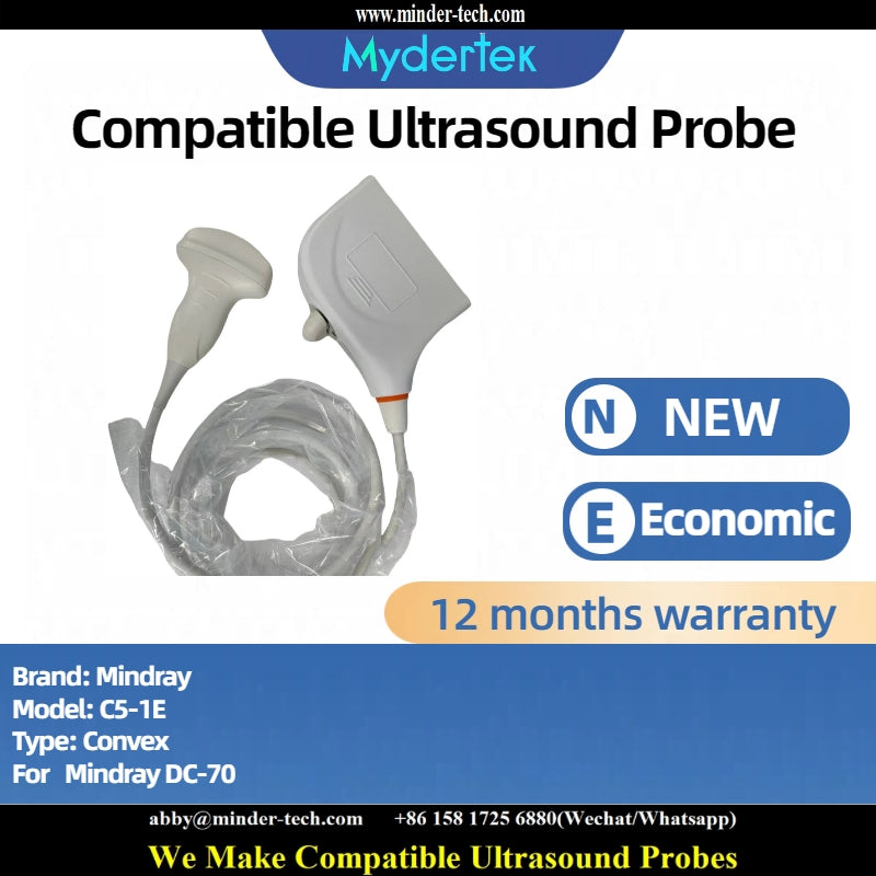 Mindray C5-1E compatible convex ultrasound probe