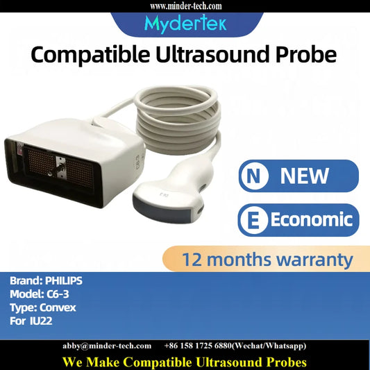 Compatible Philips C6-3 ultrasound probe Ultrasonic transducer Convex Probe