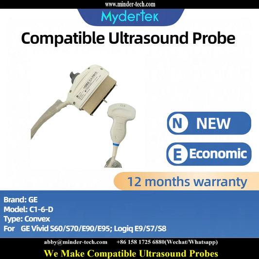 Compatible GE C1-6-D ultrasound probe Ultrasonic transducer convex Probe
