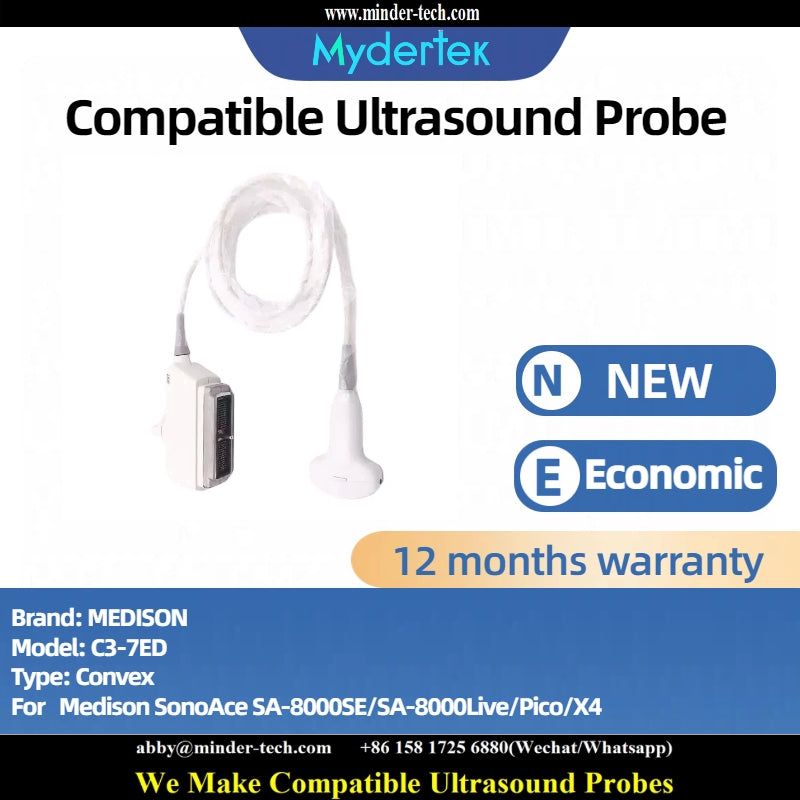 Compatible MEDISON C3-7ED ultrasound probe Ultrasonic transducer Convex Probe