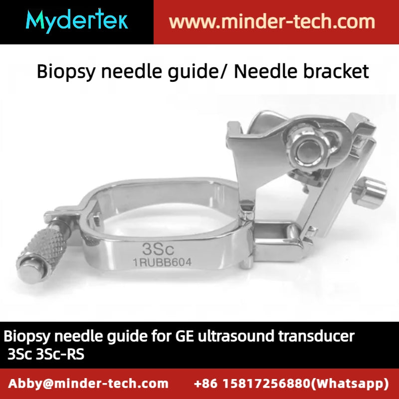 GE Biopsy needle guide for phased array ultrasound transducer 3Sc 3Sc-RS, biopsy needle bracket