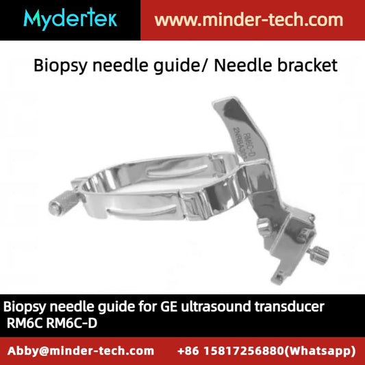 GE reusable biopsy needle guide, needle bracket for 3D/4D volume ultrasound transducer RM6C RM6C-D