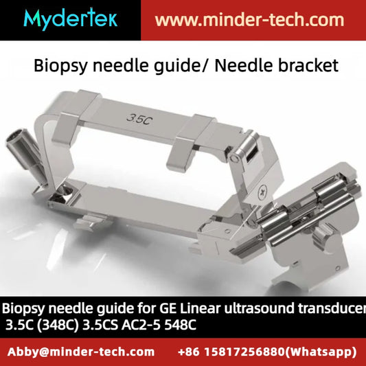 Biopsy needle guide for GE convex ultrasound transducer 3.5C (348C) 3.5CS AC2-5 548C, Needle bracket