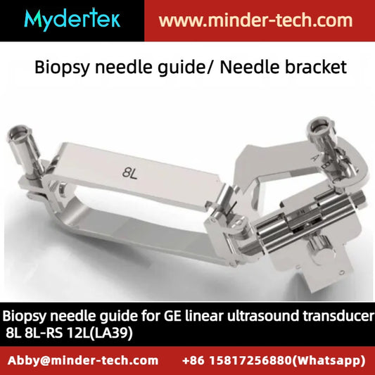 Biopsy needle guide for GE linear ultrasound transducer 8L 8L-RS 12L(LA39), Needle bracket