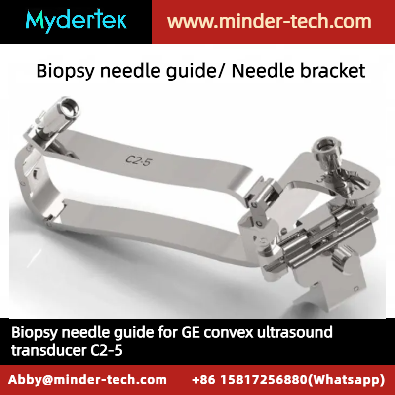 Biopsy needle guide for GE convex ultrasound transducer C2-5, Needle bracket