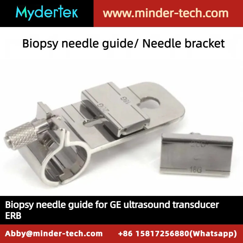 GE transperineal biopsy needle guide for endocavity ultrasound transducer ERB, perineal biopsy needle bracket