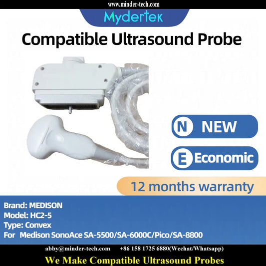 Compatible MEDISON HC2-5 ultrasound probe Ultrasonic transducer Convex Probe
