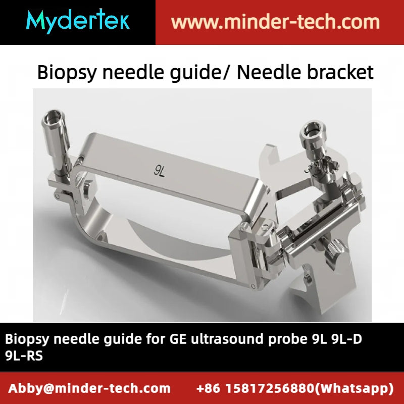 Biopsy needle bracket, stainless steel needle guide for GE linear ultrasound probe 9L 9L-D 9L-RS