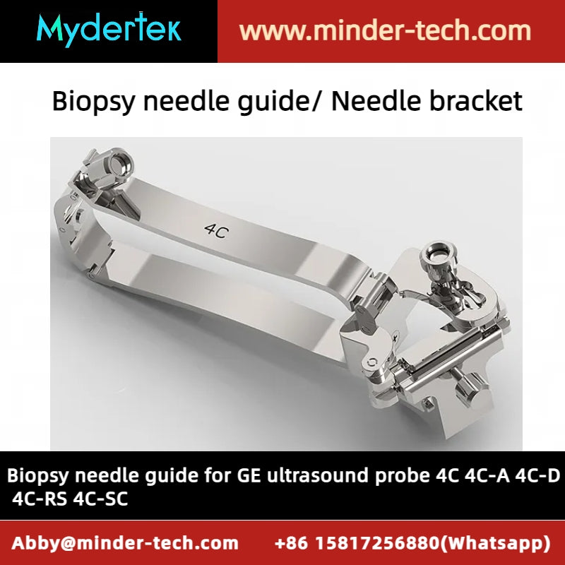 Reusable needle bracket, needle guide for GE ultrasound probe 4C 4C-A ...