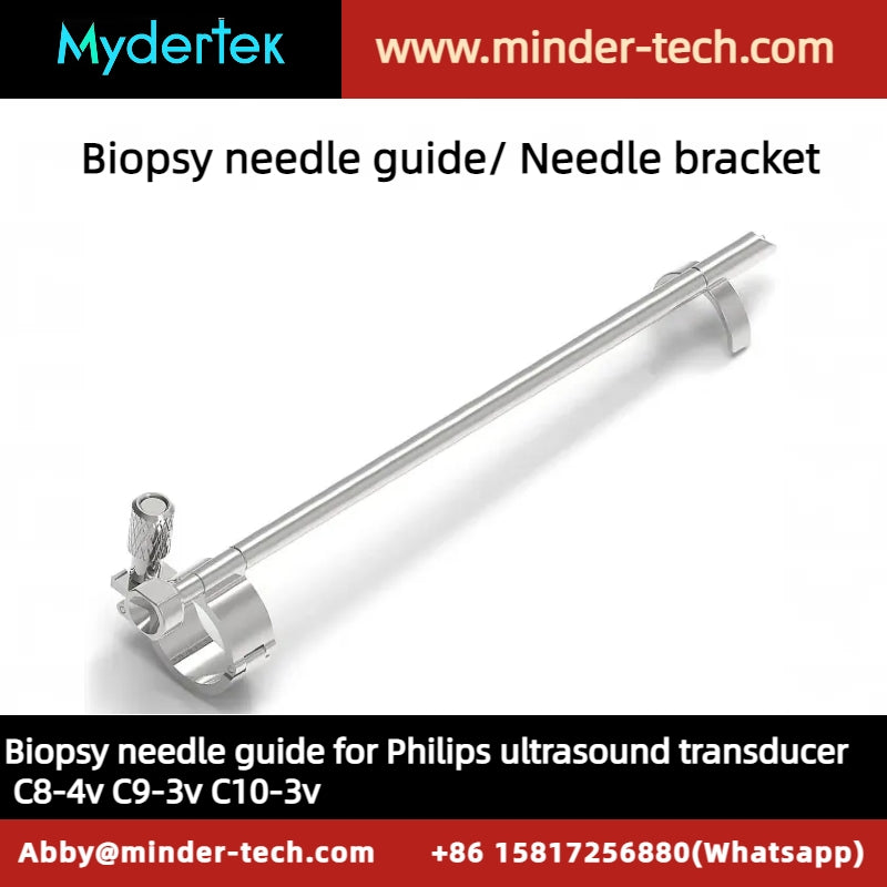 Biopsy needle guide for Philips endovagina ultrasoundl transducer C8-4v C9-3v C10-3v , needle bracket