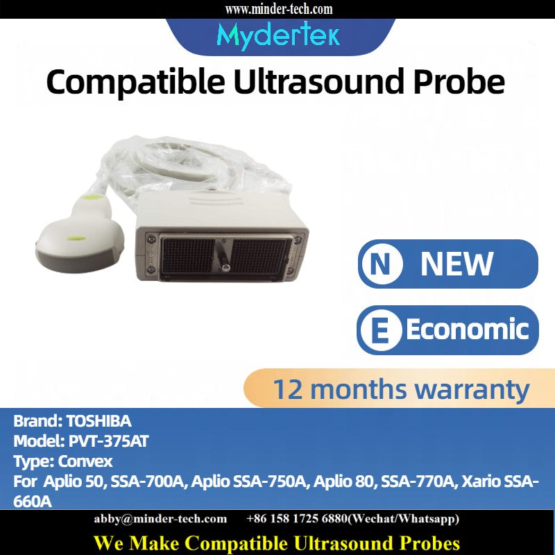 Compatible Toshiba PVT-375AT ultrasound probe Ultrasonic transducer Convex Probe