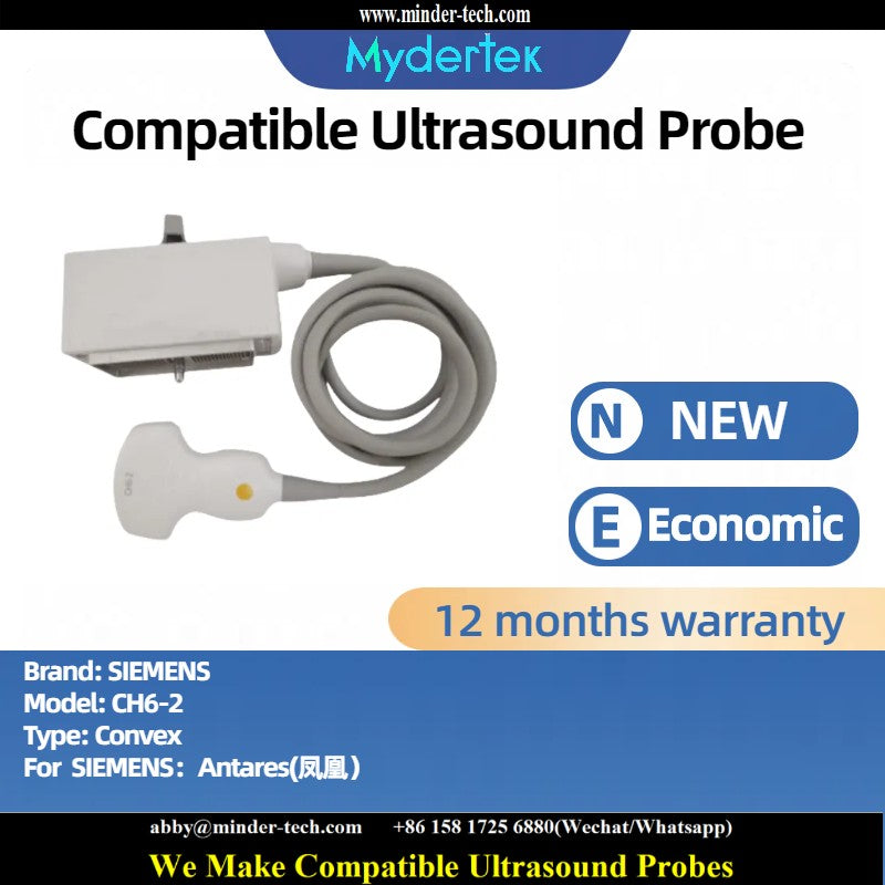 Compatible Siemens CH6-2 ultrasound probe Ultrasonic transducer Convex Probe