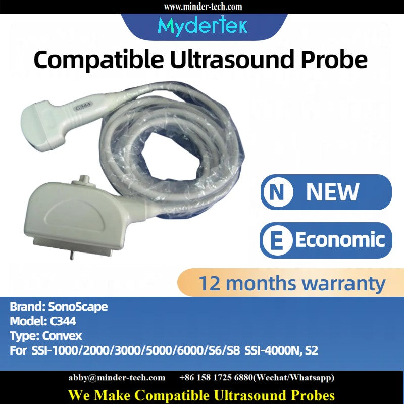 Compatible Sonoscape C344 ultrasound probe Ultrasonic transducer Convex Probe