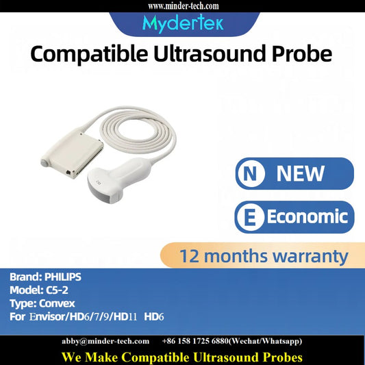 Compatible PHILIPS C5-2 ultrasound probe Ultrasonic transducer Convex Probe