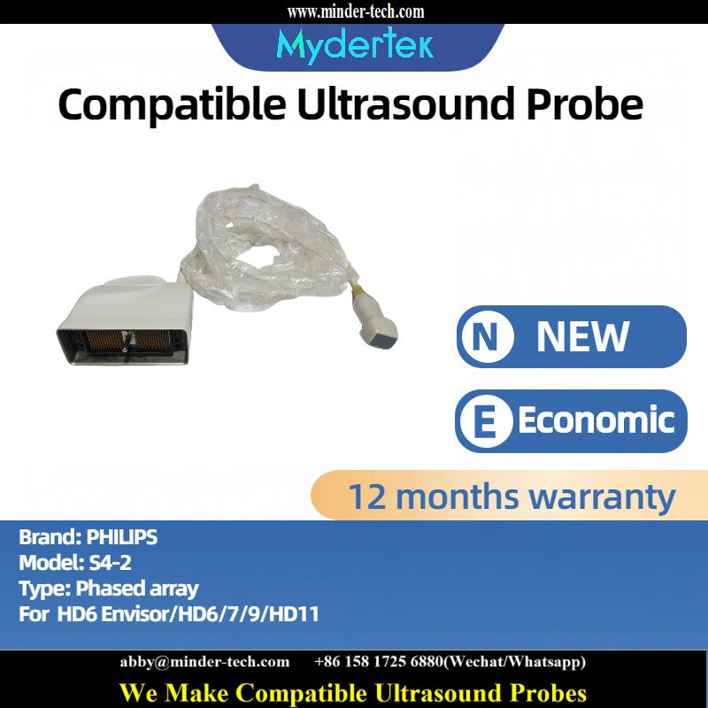 Compatible Philips S4-2 ultrasound probe Ultrasonic transducer Phase sector Probe