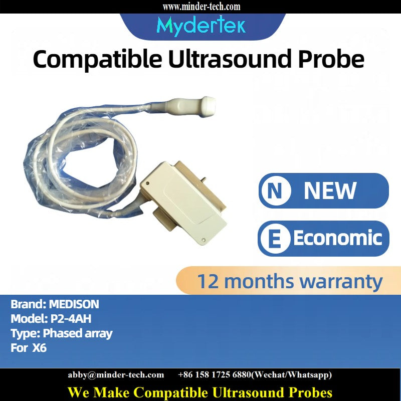 Compatible Medison P2-4AH ultrasound probe Ultrasonic transducer Phased array Probe