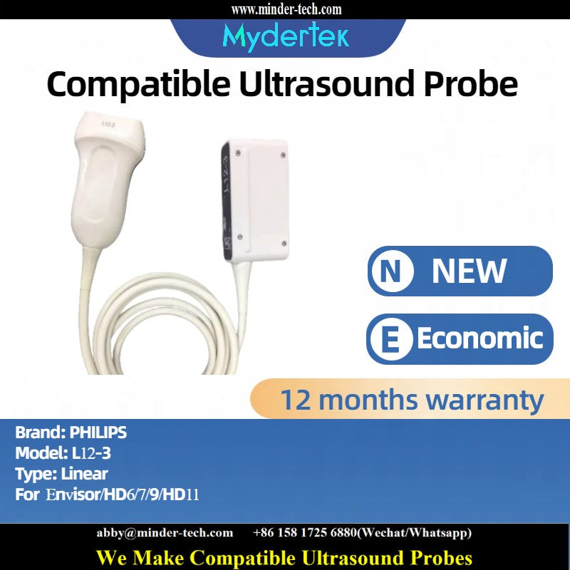 Compatible PHILIPS L12-3 ultrasound probe Ultrasonic transducer Linear Probe