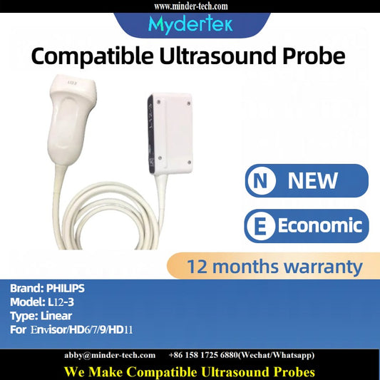 Compatible PHILIPS L12-3 ultrasound probe Ultrasonic transducer Linear Probe