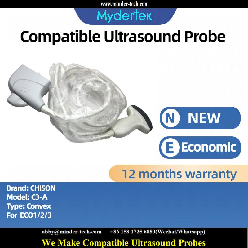 Compatible CHISON C3-A ultrasound probe Ultrasonic transducer Convex Probe