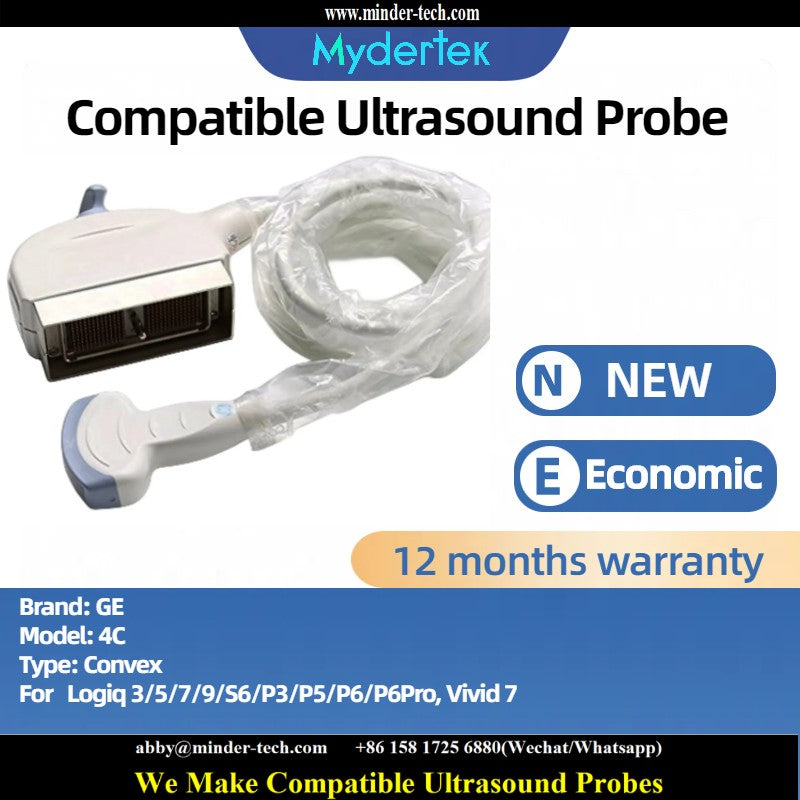 Compatible GE 4C ultrasound probe Ultrasonic transducer Convex Probe