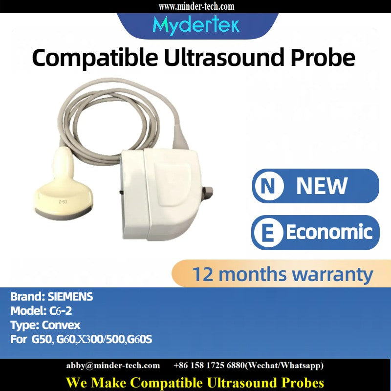 Compatible Siemens C6-2 ultrasound probe Ultrasonic transducer Convex Probe