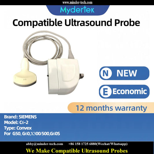 Compatible Siemens C6-2 ultrasound probe Ultrasonic transducer Convex Probe