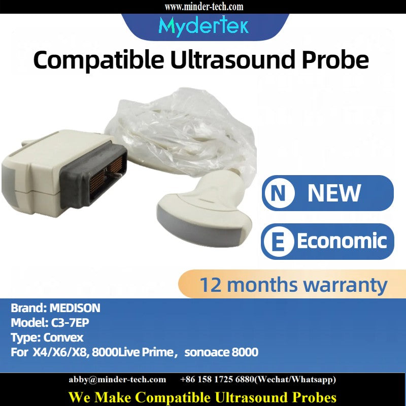 Compatible Medison C3-7EP ultrasound probe Ultrasonic transducer Convex Probe