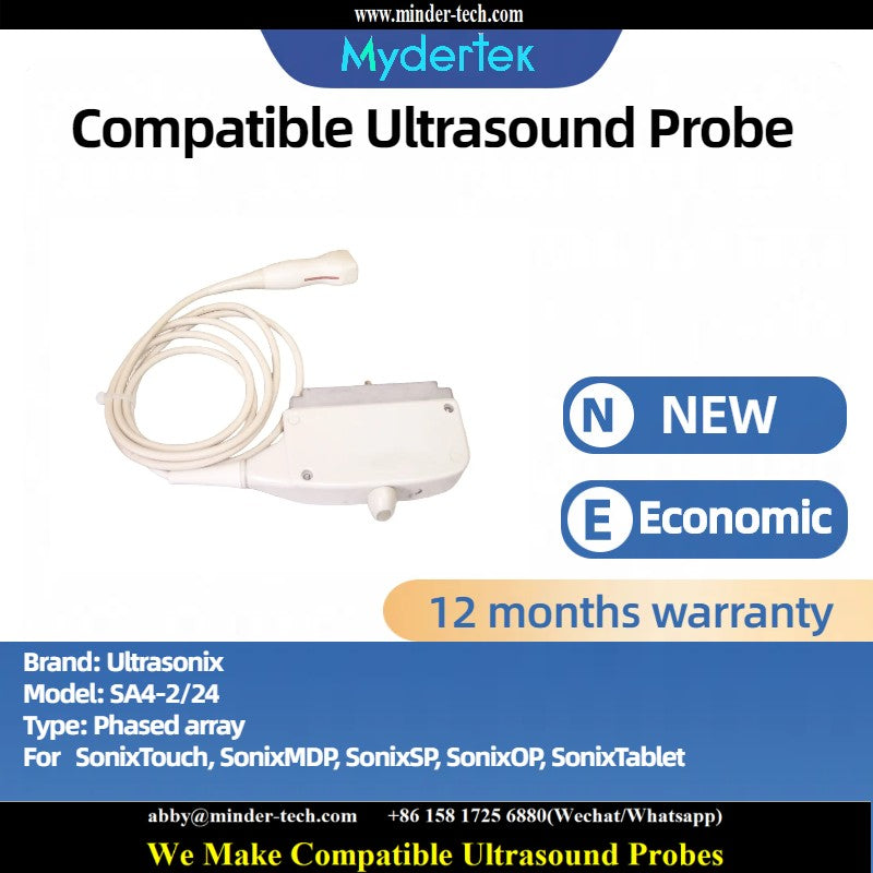 Compatible Ultrasonix SA4-2/24 ultrasound probe Ultrasonic transducer Phased array Probe