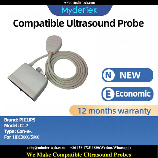 Compatible Philips C4-2 ultrasound probe Ultrasonic transducer Convex Probe