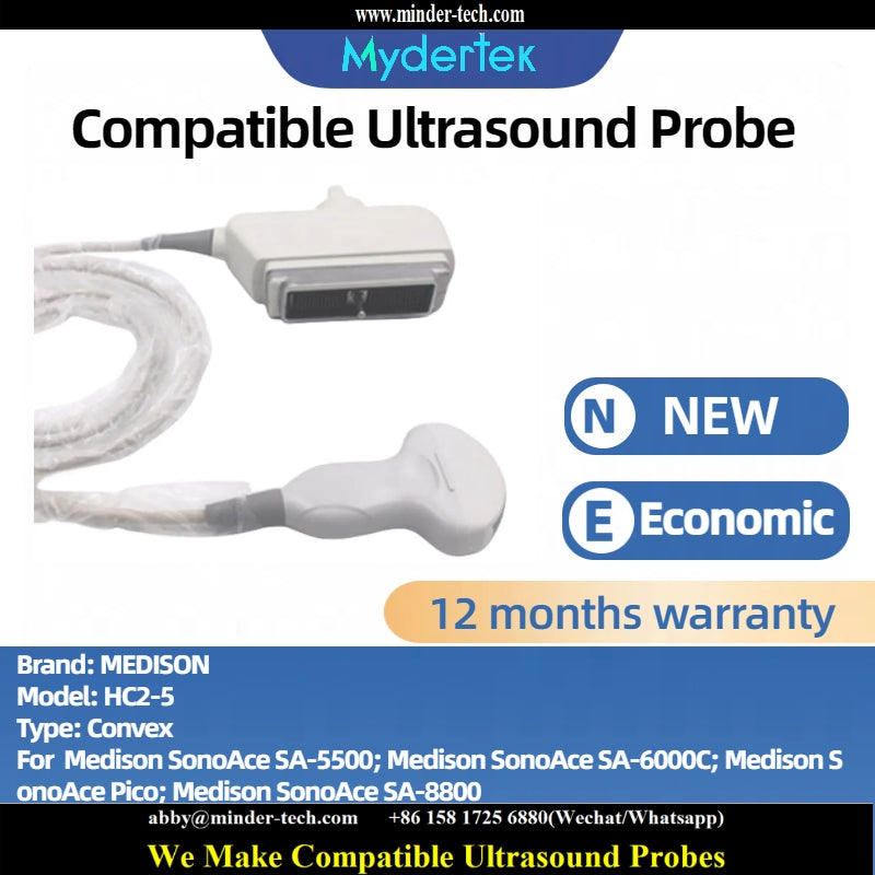 Compatible MEDISON HC2-5 ultrasound probe Ultrasonic transducer Convex Probe