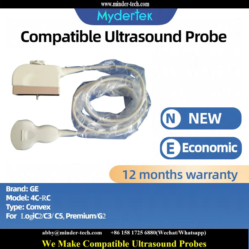 Compatible GE 4C-RC ultrasound probe Ultrasonic transducer Convex Probe