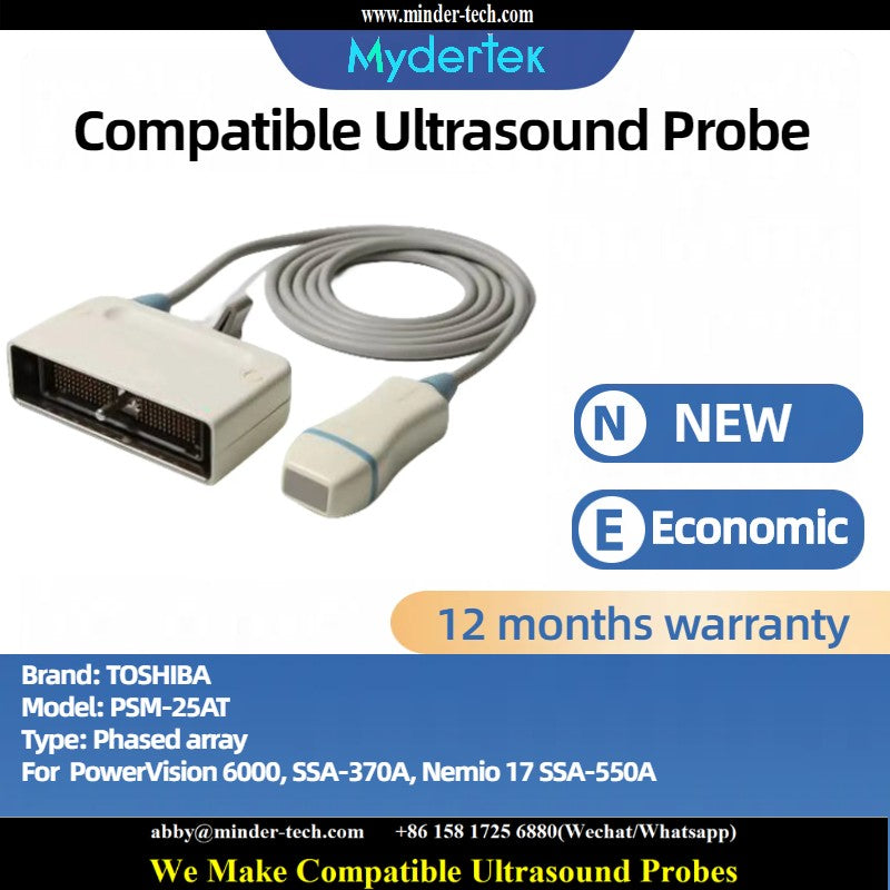 Compatible Toshiba PSM-25AT ultrasound probe Ultrasonic transducer Phased array Probe