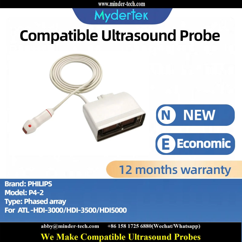 Compatible PHILIPS P4-2 ultrasound probe Ultrasonic transducer Phased array Probe