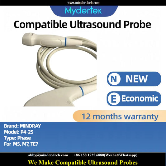 Compatible Mindray P4-2s ultrasound probe Ultrasonic transducer Phase Probe