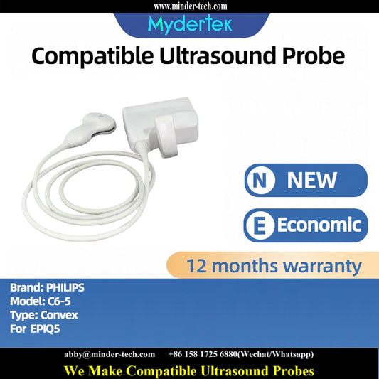 Compatible PHILIPS C6-5 ultrasound probe Ultrasonic transducer Convex Probe