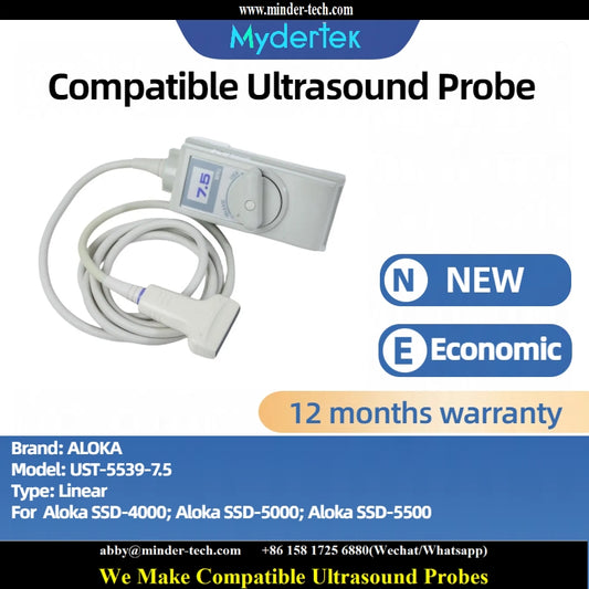 Compatible Aloka UST-5539-7.5 ultrasound probe Ultrasonic transducer Linear Probe