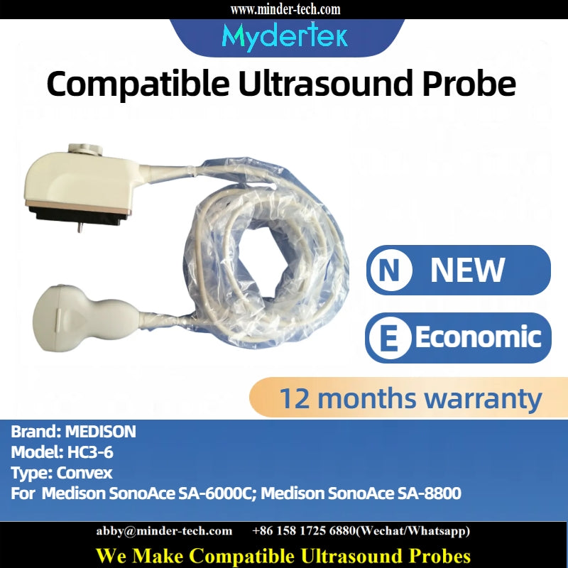 Compatible  MEDISON HC3-6 ultrasound probe Ultrasonic transducer Convex Probe